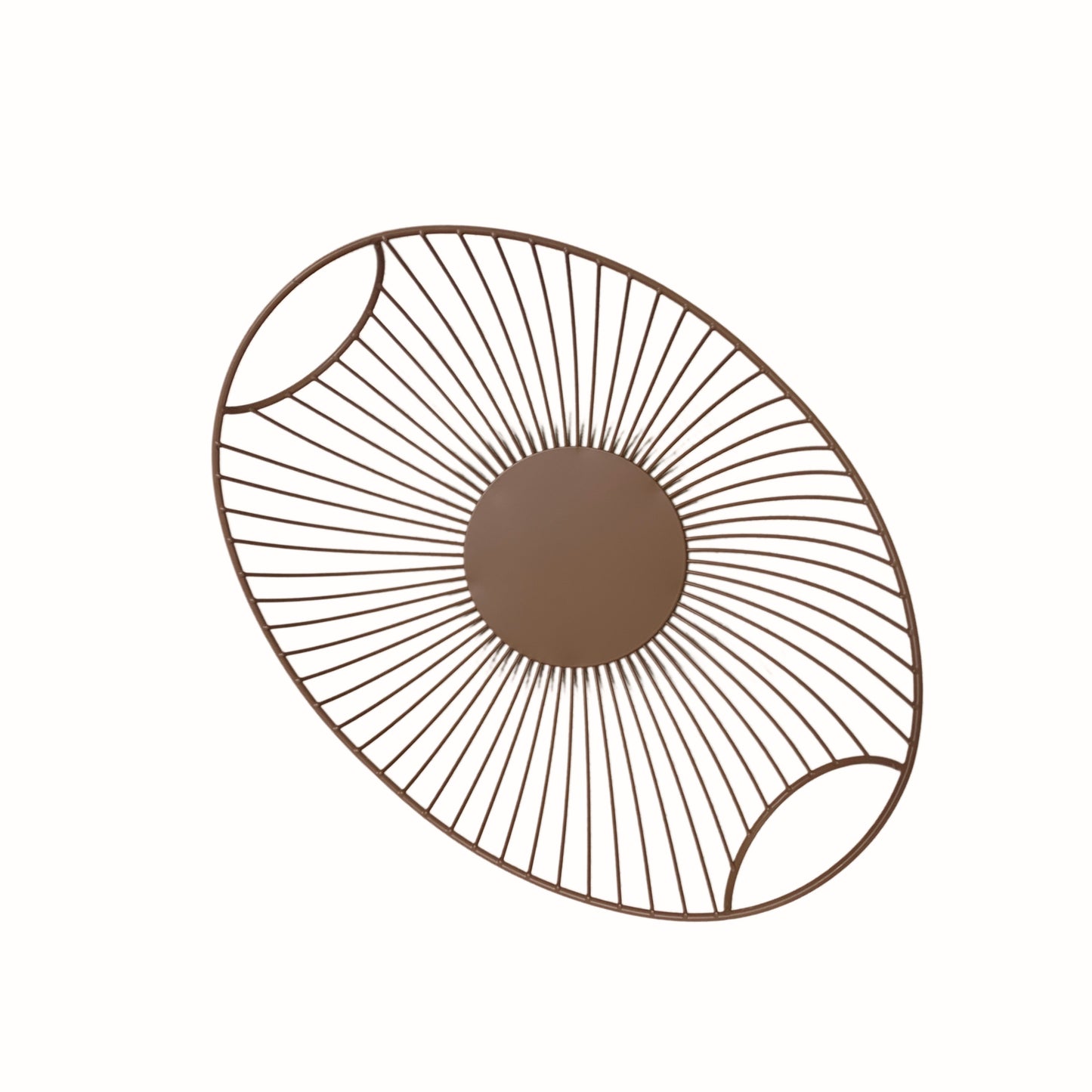 Cesto centrotavola decorativo in metallo Zeno – tonalità Moka