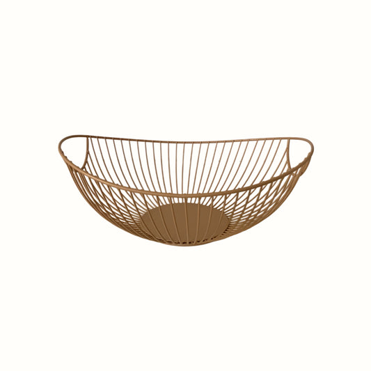 Cesto centrotavola decorativo in metallo Zeno – tonalità Moka