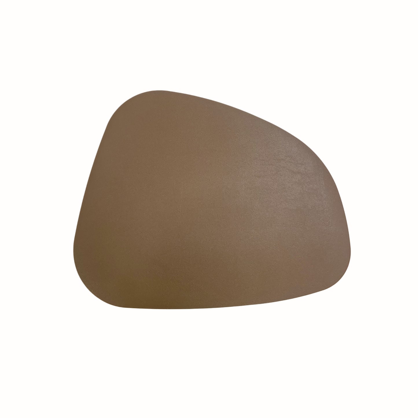 Tovaglietta asimmetrica Terra Curve in ecopelle – tonalità Moka/Beige