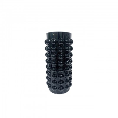 Vaso in vetro nero Bubble – Design moderno effetto bolle