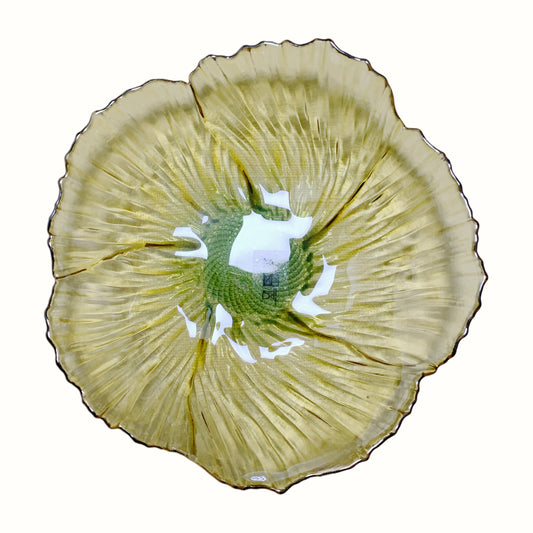 Piatto in Vetro Artistico Sfumato Verde