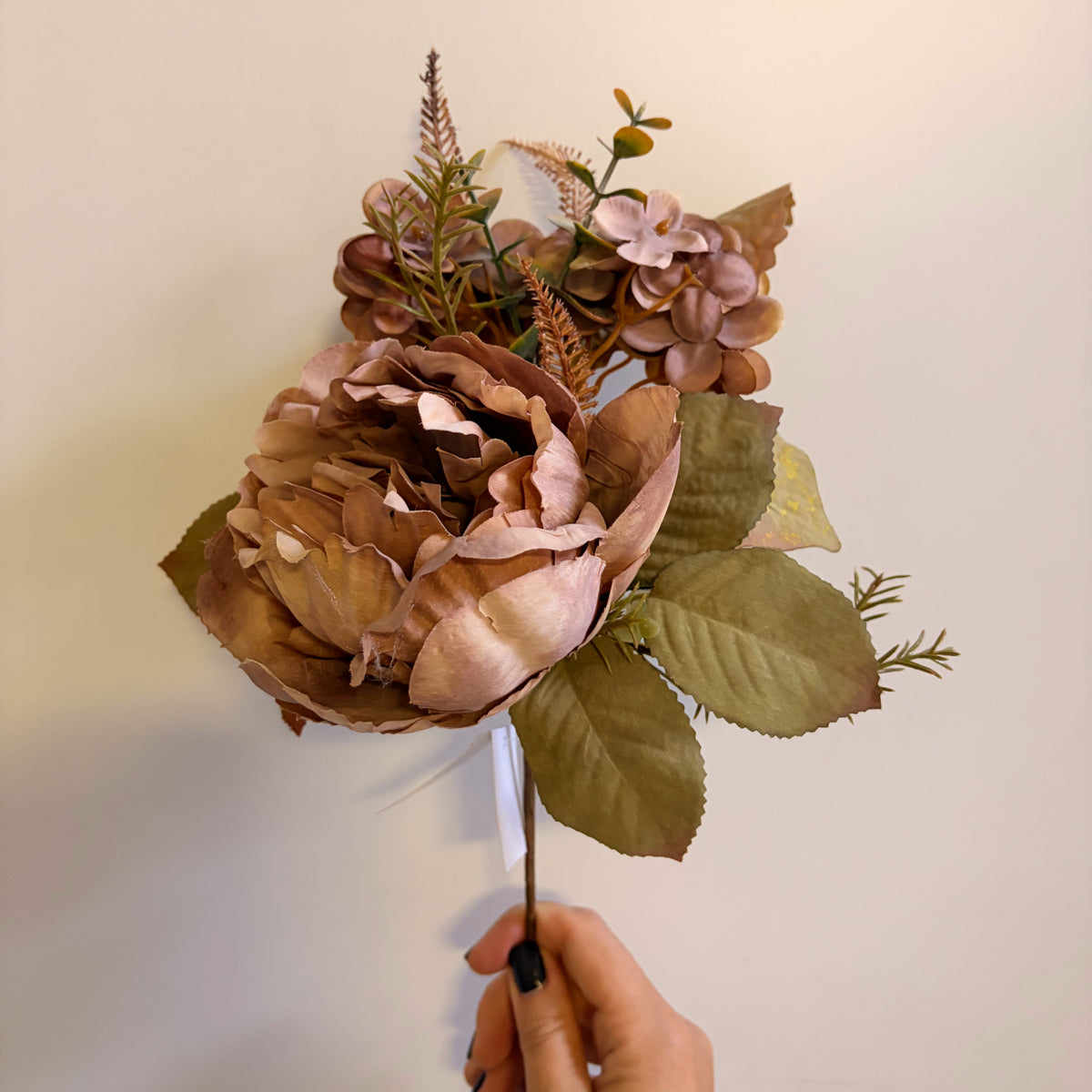 Decorazione bouquet di peonia ortensia – Mazzo di Fiori Artificiali Autunnali (40cm)